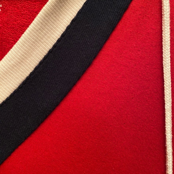 Tommy Hilfiger Cropped Red Hoodie Sweater Red Size XS - Picture 6 of 6